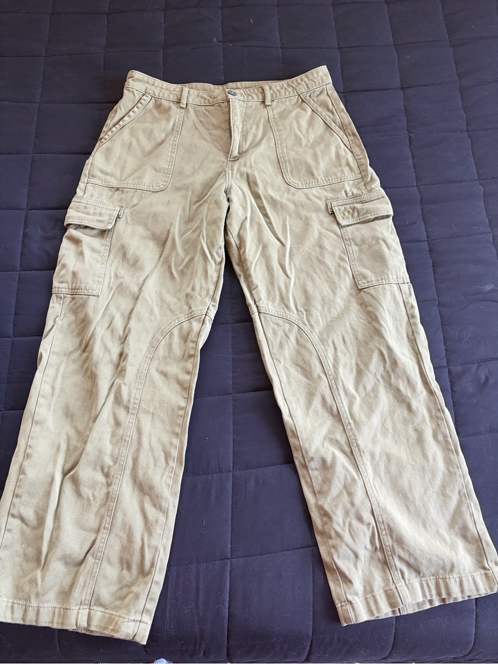 PINK Victoria's Secret Wide Leg Cargo Pants - Tan